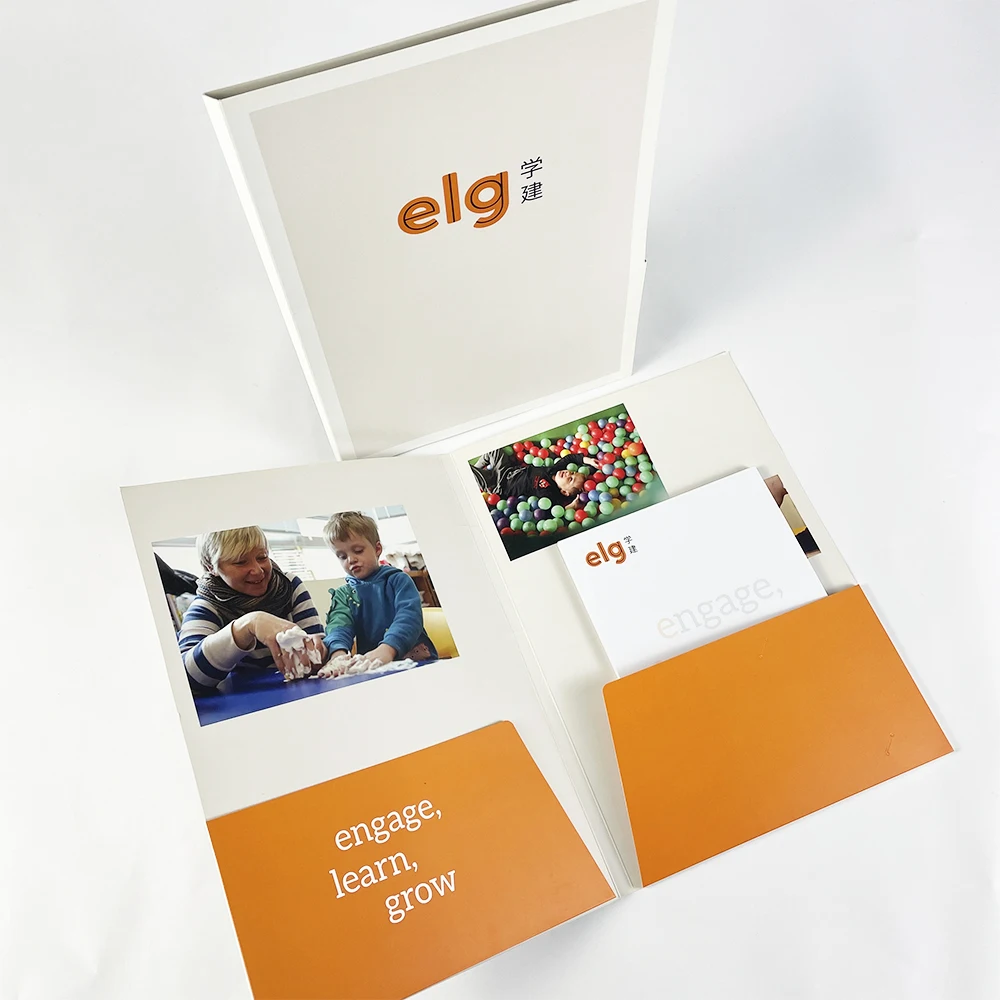 Custom Folder with Spine Thick Document Storage Pocket Ideal for Company Presentations and Trade Shows Digital Printing