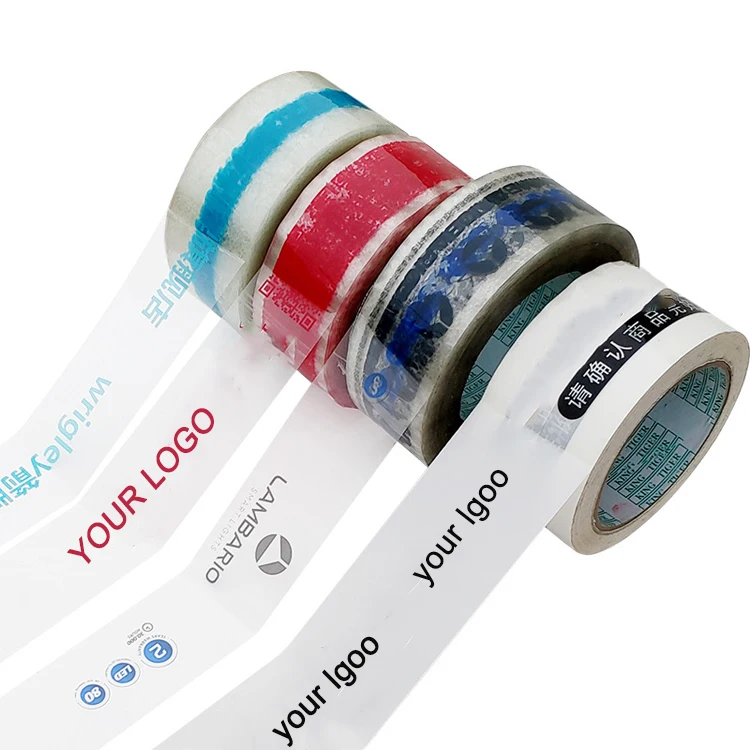 Packaging Adhesive Roll Shipping Custom Logo Printed Clear Fragile Plastic Bopp Packing Tape