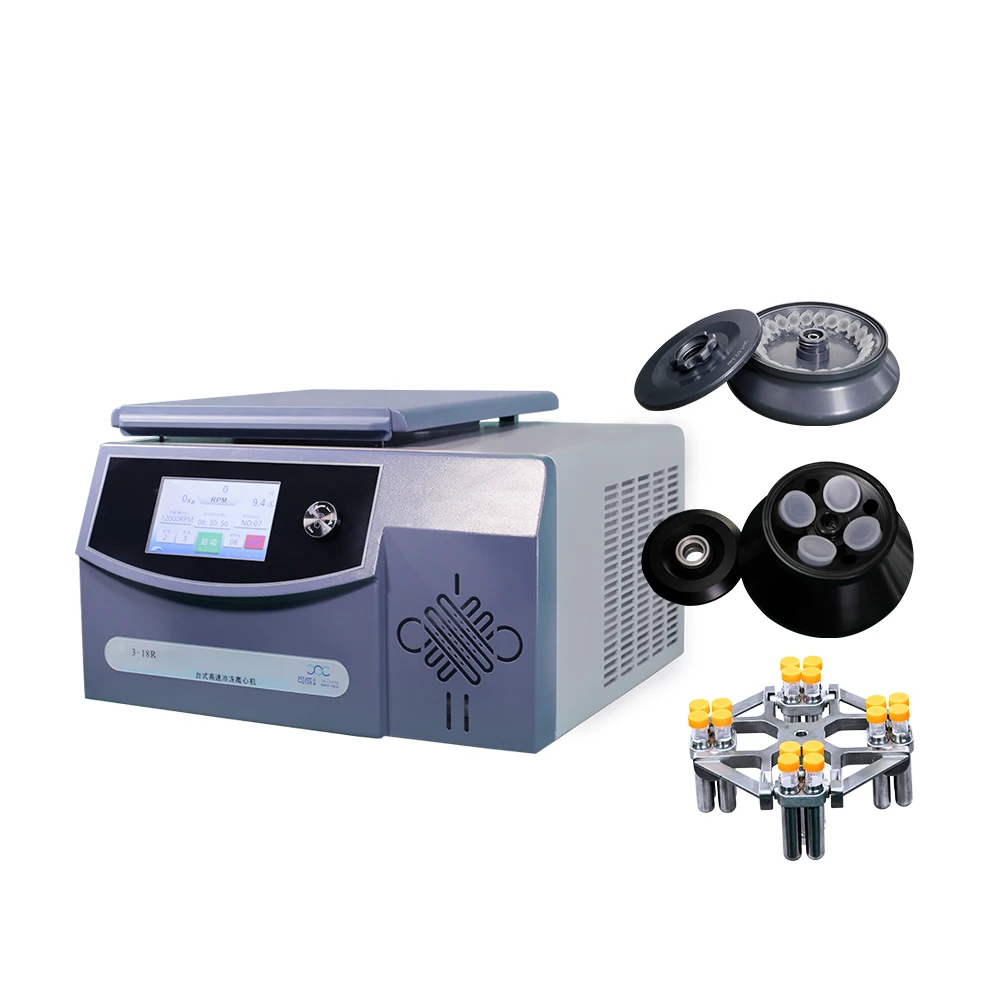 China 3-18R tabletop swing rotor capacity fat stem cell centrifuge angle rotor Sedimentation Refrigerated Biomedical Centrifuge