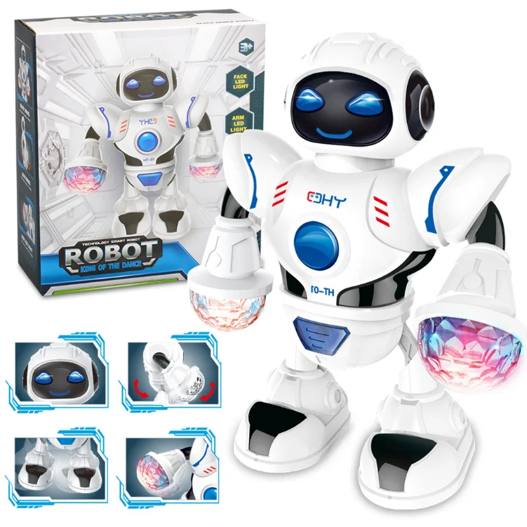 Wholesale B/O Electric Intelligent Smart  Dancing Kids Fashion Design With Music & Light Smart Robot Toy For Sale