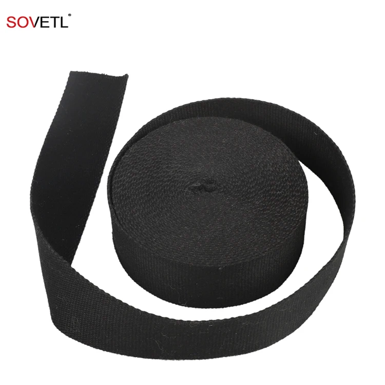 Aramid Webbing Black High Strength Temperature Resistance Strap Flame Fire Retardant Woven Kevlars Aramid Webbing