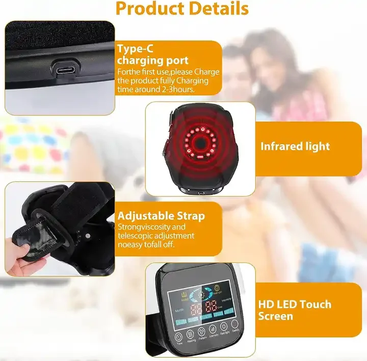 Hot Sell Upgraded Cordless Smart Massager with Infrared Heat and Vibration & HD LED Touch Screen