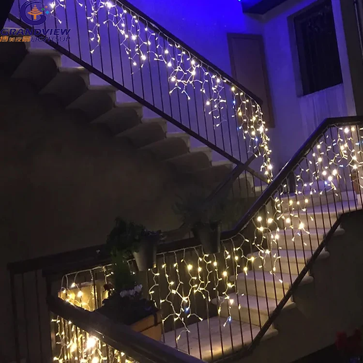 Outdoor Christmas Decorate LED Icicle Light Warm White Waterproof With IP44 Rating