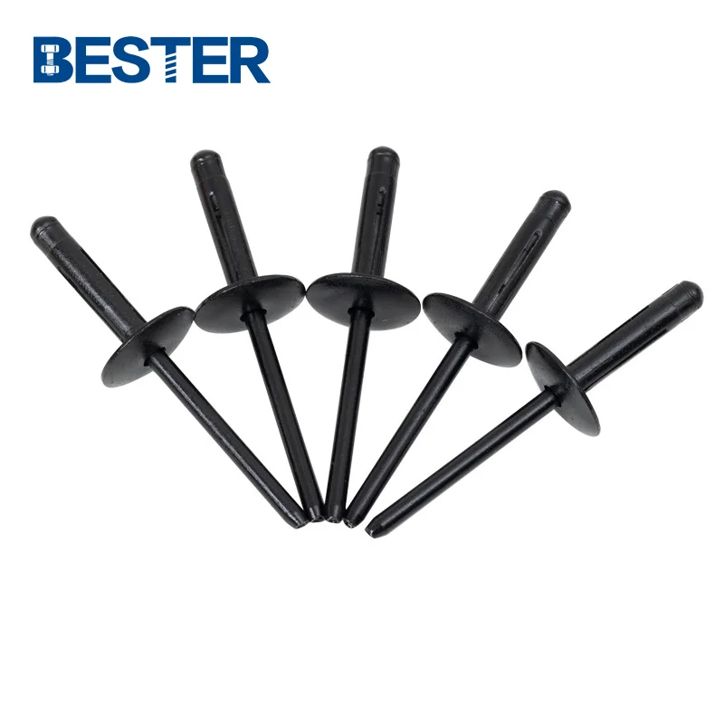 Black paint stainless steel Aluminum large flange big round head waterproof metal  bulb-tite blind rivet
