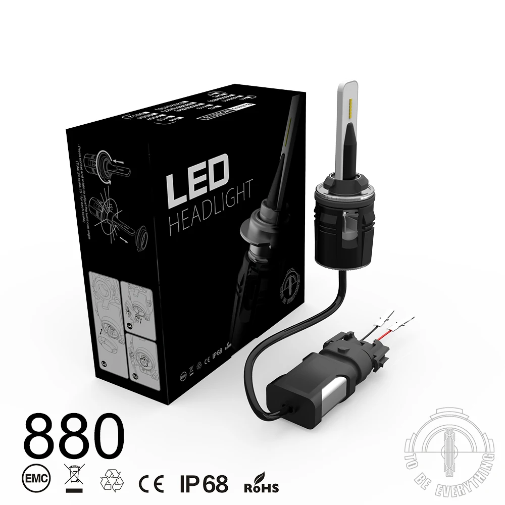 Пуля B6 светодиодные фары Тонкий Conversion Kit CSP Y11 чип все в одном чистый белый 6000 К автомобильные лампы