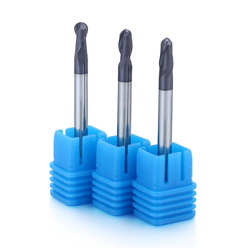 BKXE Customize Diameter 1-20mm 2 Flute Ball Nose CNC End Mill for Steel