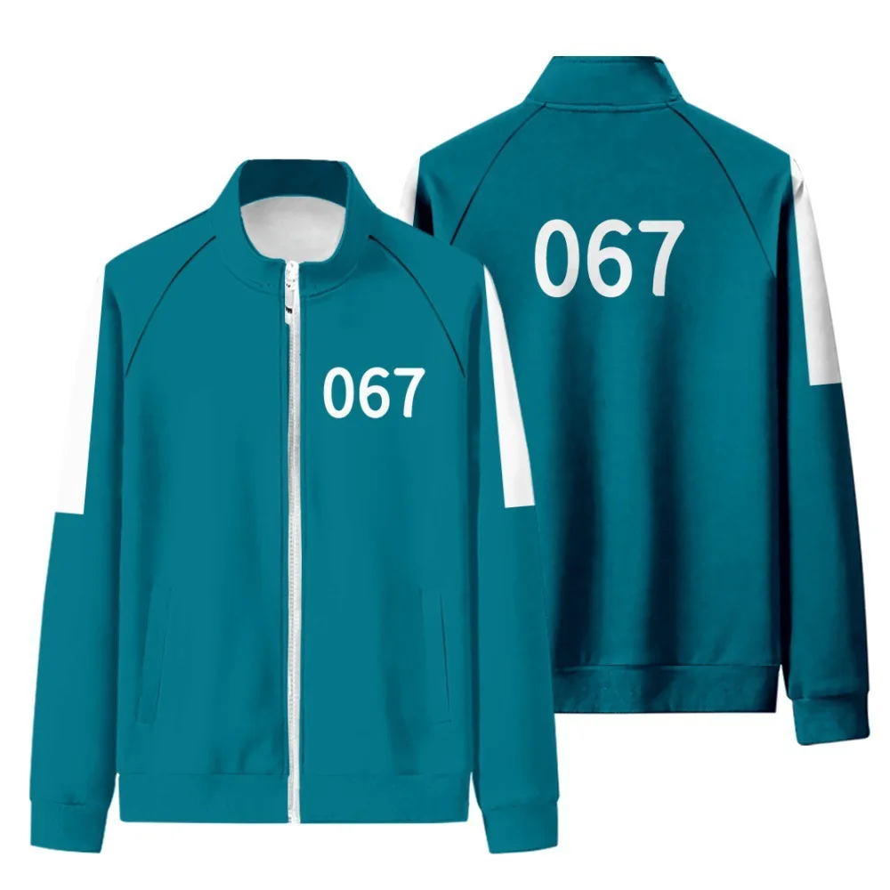 Wholesale halloween tracksuit costume New trend Squid game Uniform sweatsuit Green tracksuit