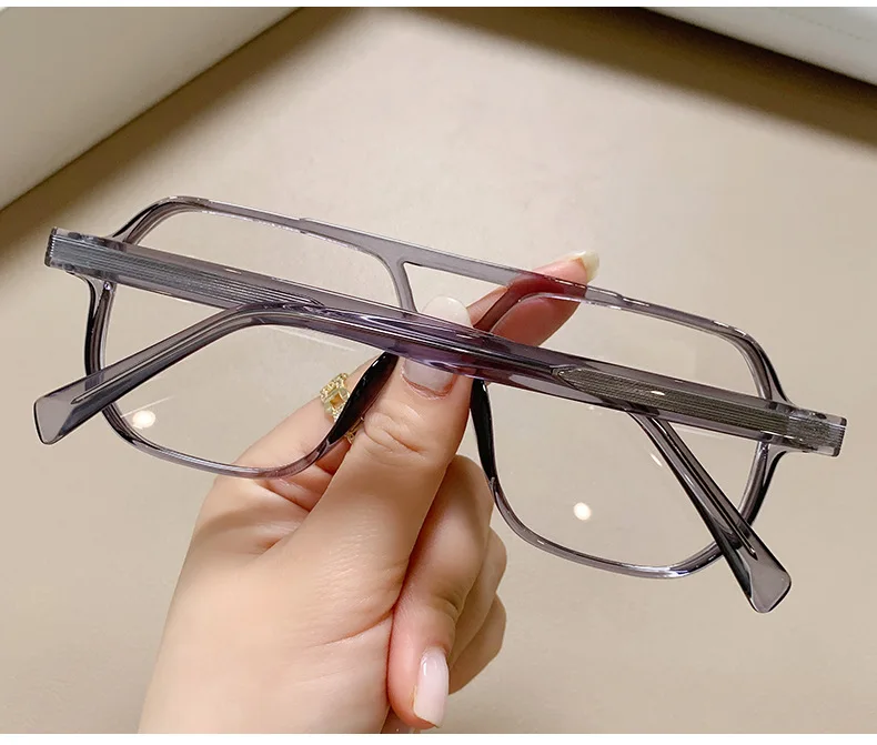 Hot Selling Double Bridge Men Women Optical Computer Anti Blue Light Gaming Eye Protection Myopic Spectacle Frames Custom Logo