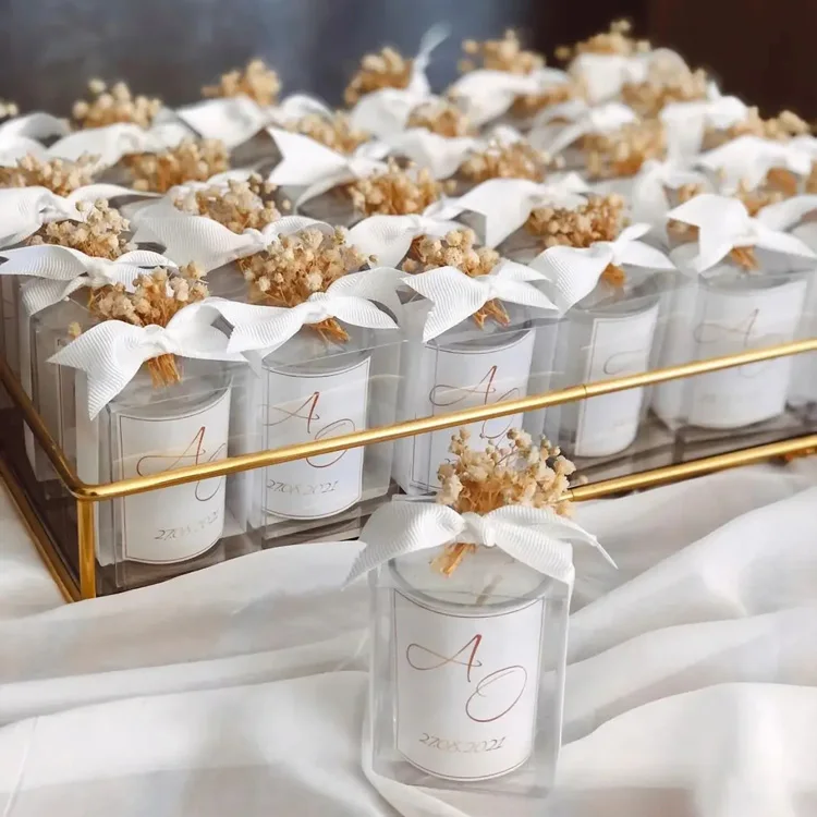 Luxury Scented Candles Personalized Custom Wedding Party Candle Favors Wedding Candle Gifts