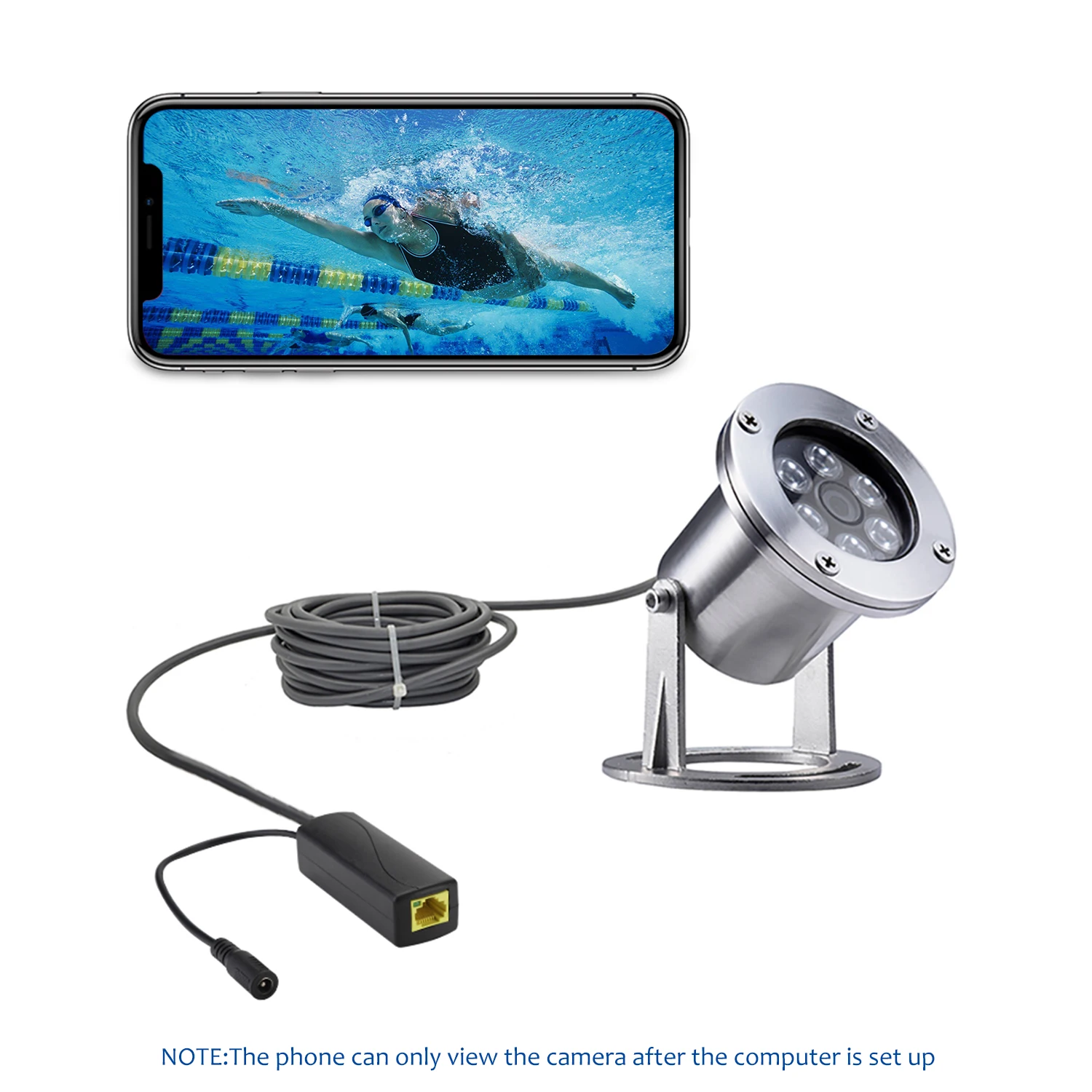 IP68 HD definition stainless steel corrosion resistant industrial cctv camera underwater fishing camera