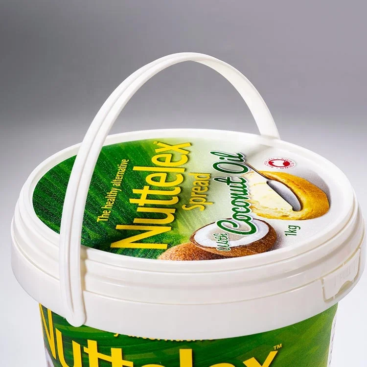 
Manufacturers custom logo 1000ML round iml packaging plastic ice cream containers with handle 