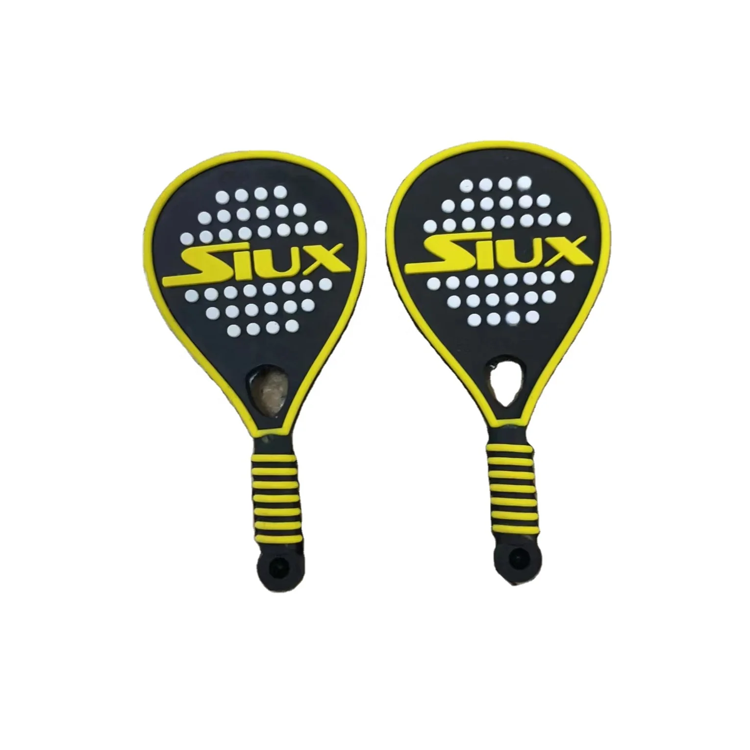 Factory OEM 3d Custom logo Soft Pvc Rubber Pickleball Paddle Keychains Accessories with Key Ring Padel Racket Keychain