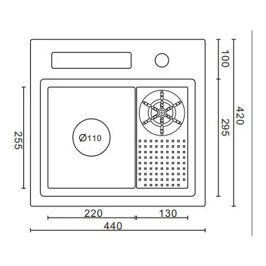 Мини-раковина ручной работы из нержавеющей стали