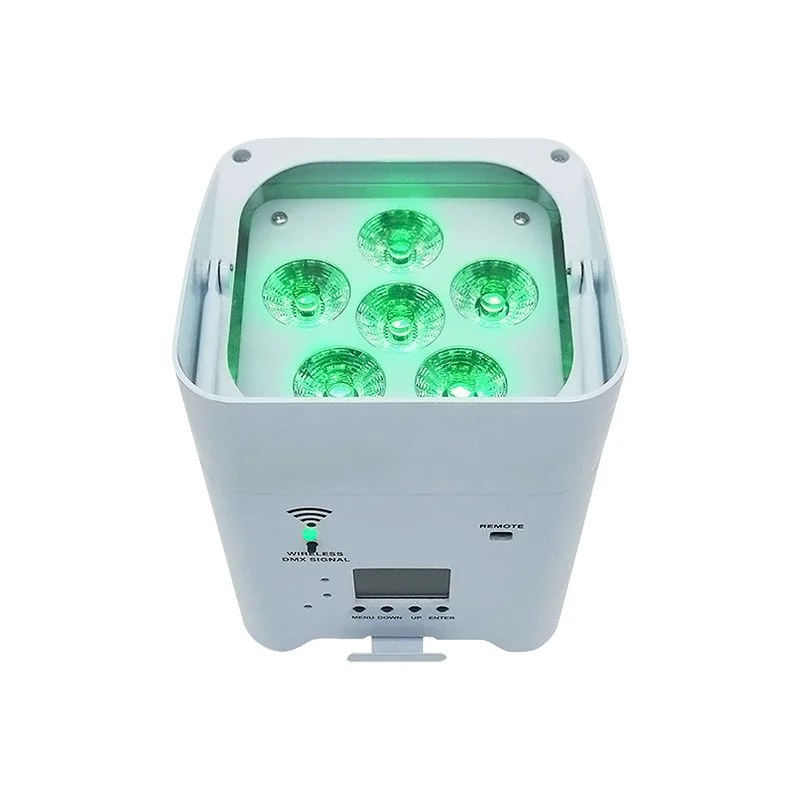 6x18W Battery Par Powered Uplights DMX Control Wedding Stage 6in1 Uplight Prolights Smartbat Wireless LED Uplighter Par Light