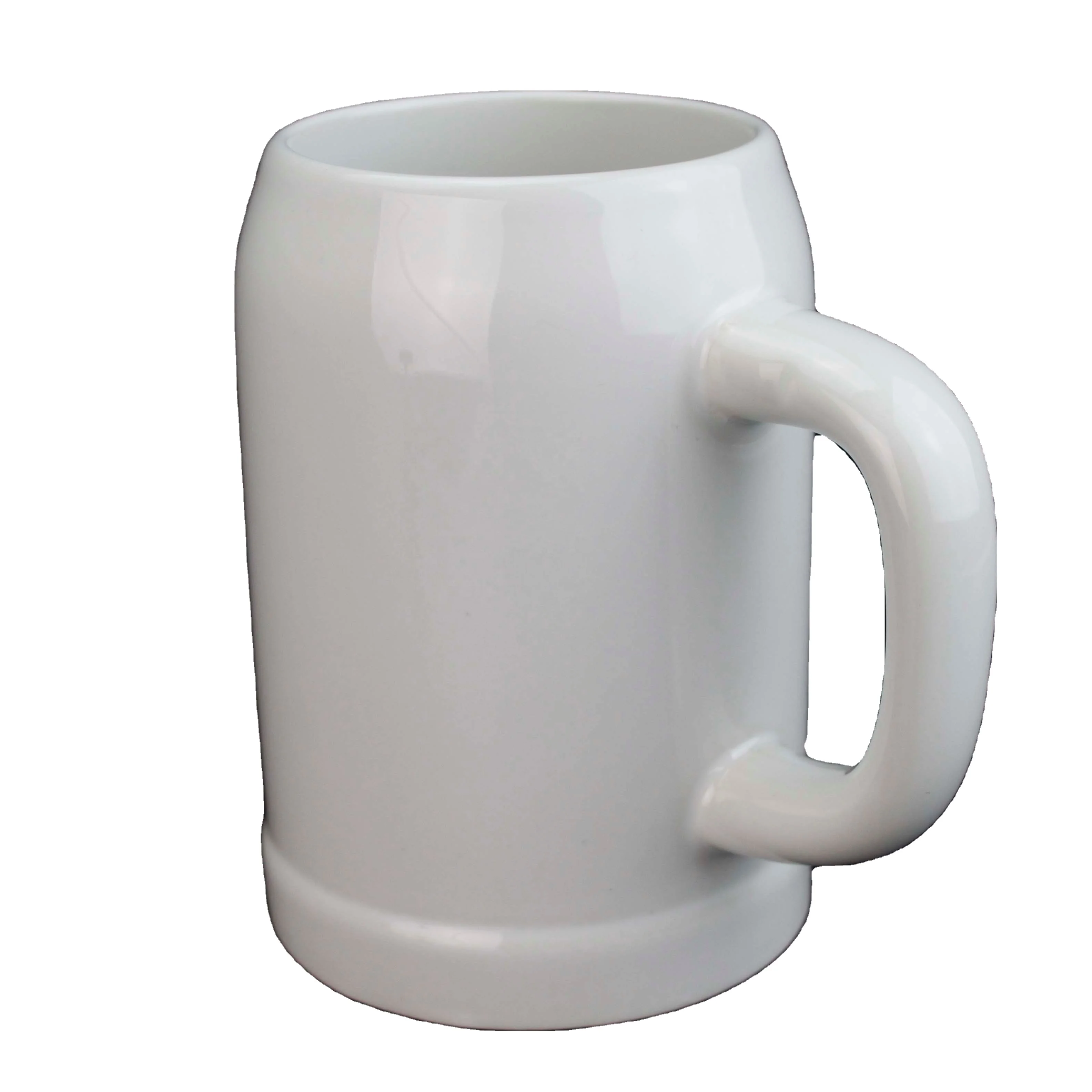 Wholesale Top Grade 20oz Ceramic Beer Stein Mug German Bavarian Drinking Tankard For Sublimation Blank