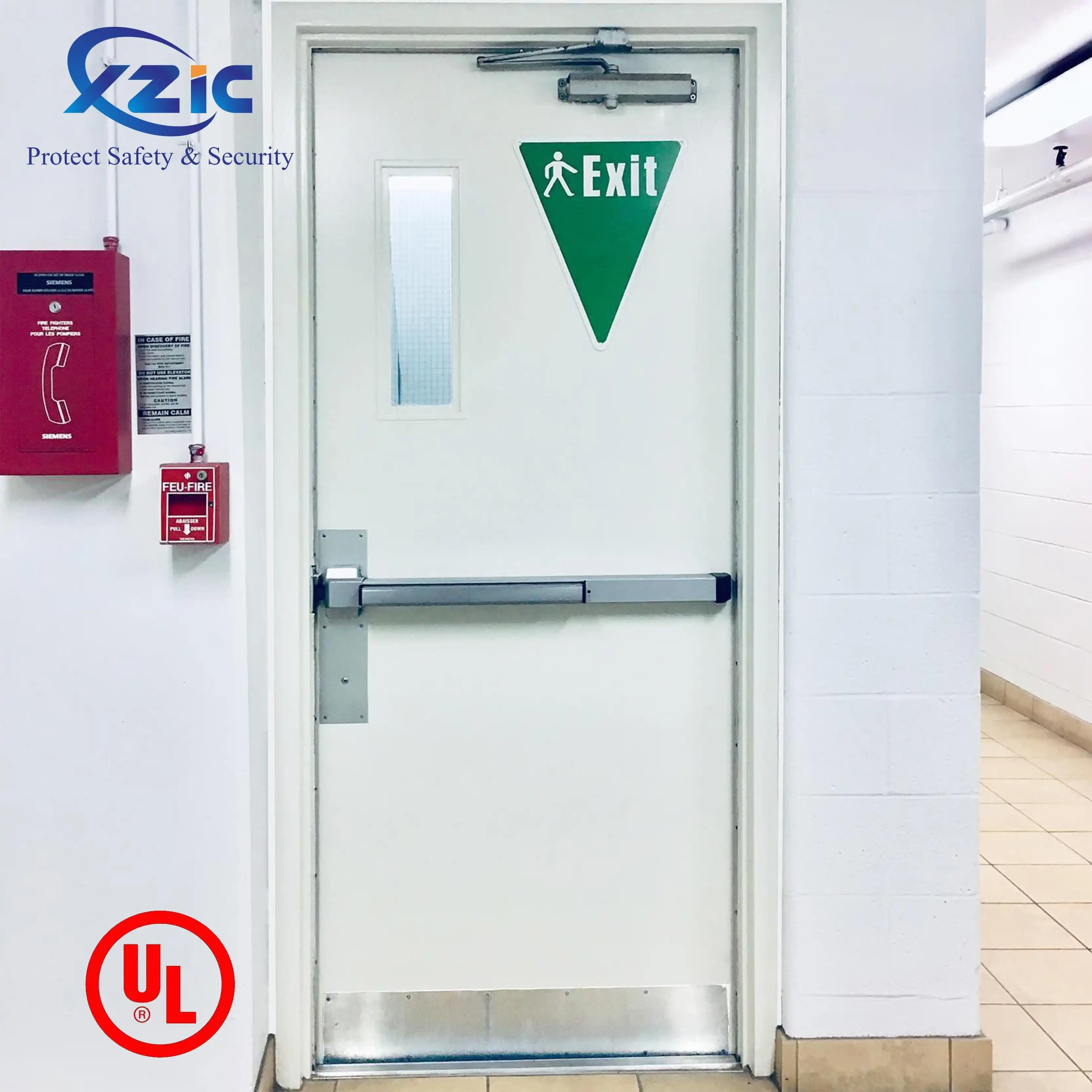 UL certificated fire proof door 180mins Fire Proof Heat Resistance Steel Door