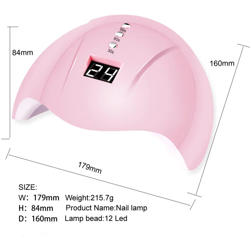 36W intelligent induction nail lamp LED/UV phototherapy machine automatic three-gear timing USB nail polish nail lamp