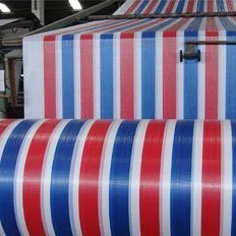 China Supplier Customized Double Waterproof PE Tarp Moisture Proof Refugee Camp Outdoor Disaster Relief Pe Stripe Tarpaulin