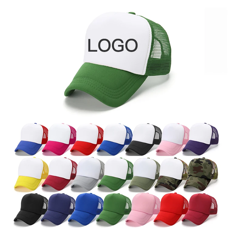Высокое качество пустой Пользовательский логотип 5 панель Спорт Gorras Gorros вышивка хлопок печать бейсбольная сетка пена шляпа водителя грузовика