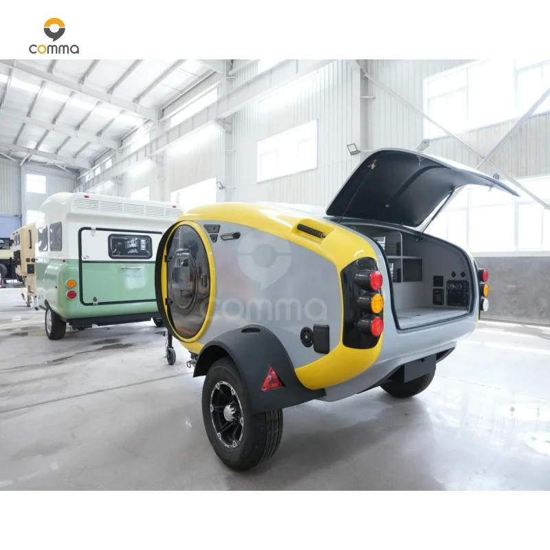 Family Travel Trailer Off Road Camper Ul For Sale Off-Road Camping Trailer Mini Caravan With Tent Small Lightweight Campers