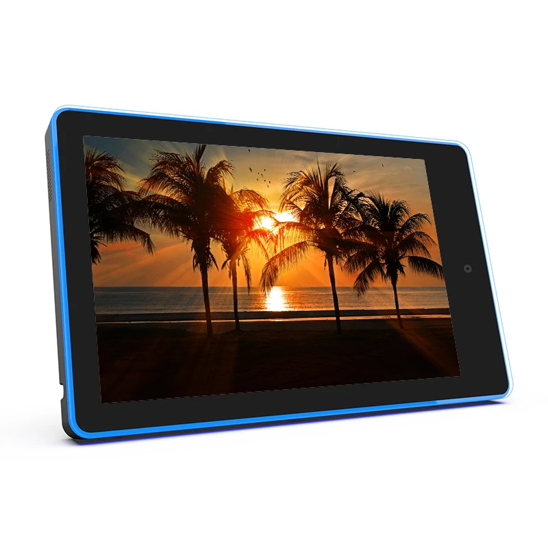 10.1 inch around led light bar Meeting Room tablet  wall mount touch screen display with front NFC option