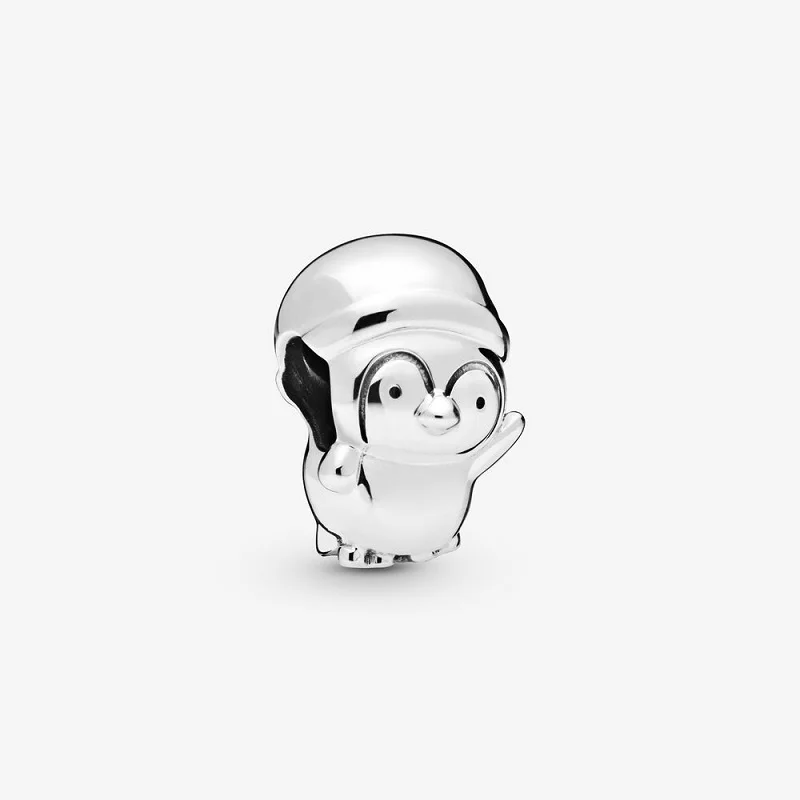 
Little penguin with a Christmas hat charm bead fit Christmas-themed Pandora collection perfect addition for bangle making 