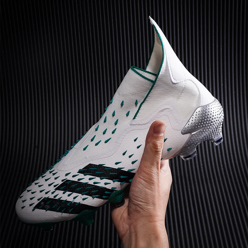 2023 Whitespark suit knitted FG football shoes PREDATOR FREAK + FG Men Soccer Shoes