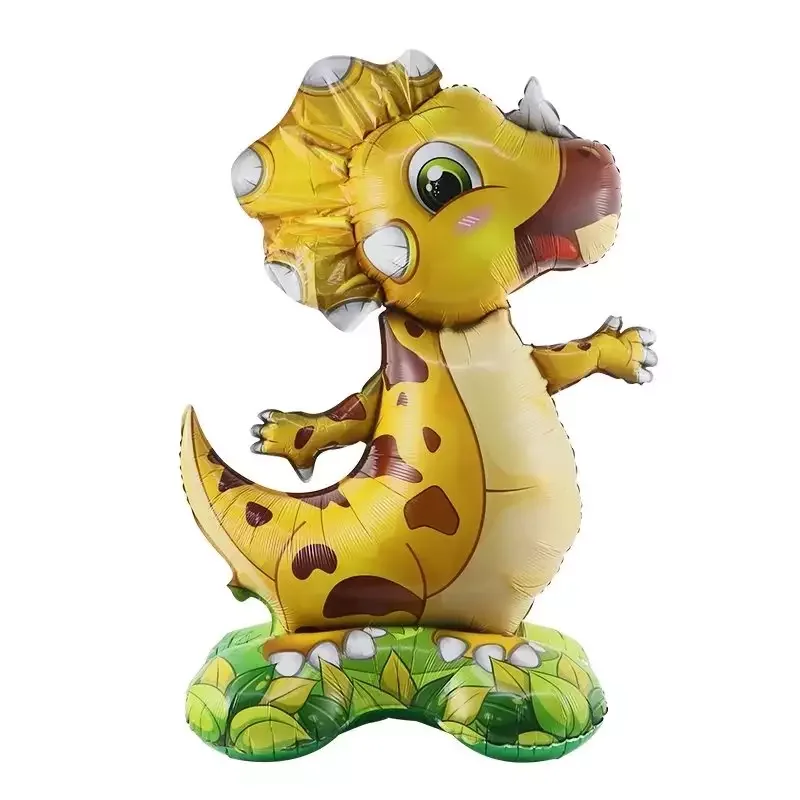 China Supplier 3d Stand Dinosaur Foil Balloon Huge Jungle Cartoon Balloons For Kids Birthday Party Decoration