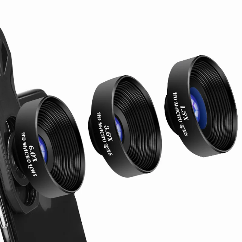  Объективы для смартфона 1 5x 3 6x 6 0x в hd микро макрообъектив мобильного