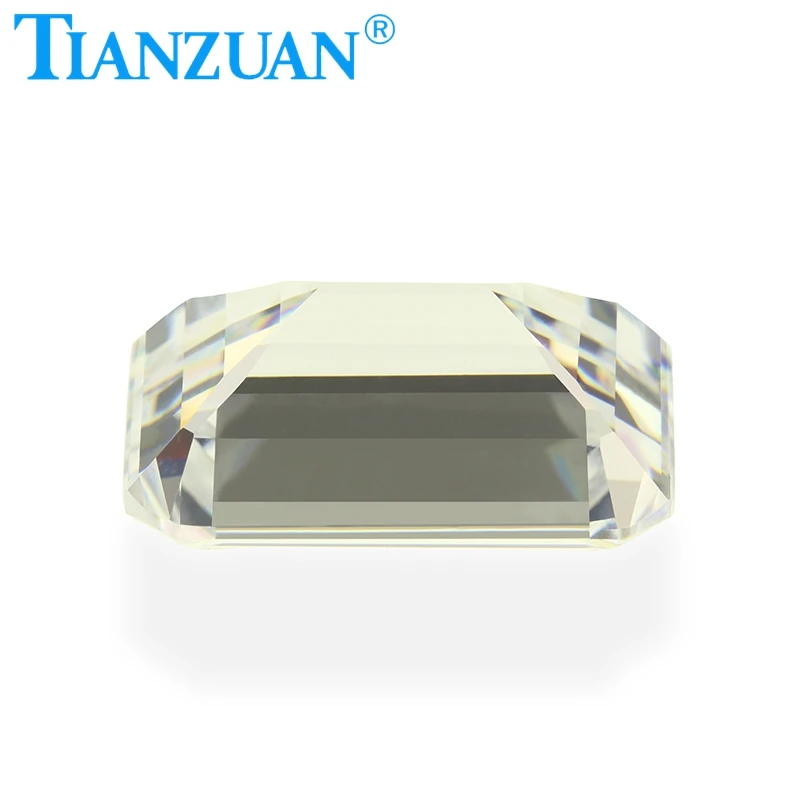 IJ yellowish white color octagon shape emerald cut Cubic Zirconia simlar the real diamond   CZ stone
