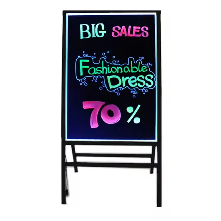 LED Acrylic Message Board Luminous Note Board Acrylic Erasable Memo Portable Writing Board For Office School Home