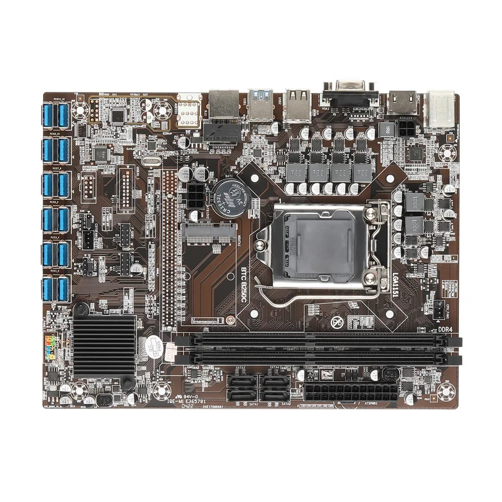 Материнская плата B250C 12 USB 3,0 для PCIe X16 PCI-E 16X, графическая карта LGA 1151 DDR4 SATA