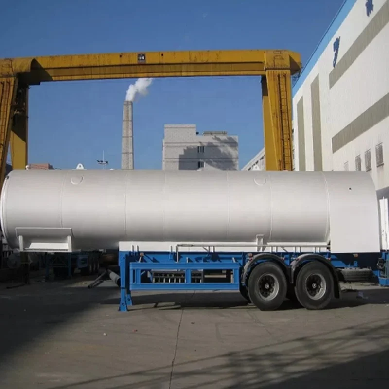 Криогенный жидкий газ LO2 LN2 LNG LPG CNG транспортный полуприцеп-цистерна с испарителем жидким азотом