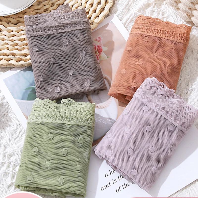 Best quality dot printed sexy panties soft net ladies panties underwear wholesalers