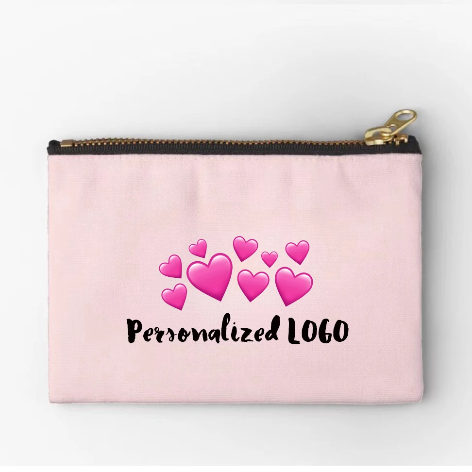 Cangnan Perfect Bags  Blank Canvas Cotton Zip Pouch Customized For DIY Craft /Art studio travel storage accessories