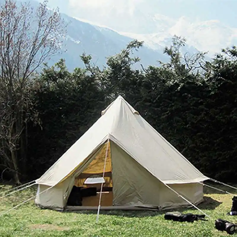 3M 4M 5M 6M Custom Glamping Tent Wall Yurt Family Tent Camping Outdoor Cotton Canvas Bell Tent