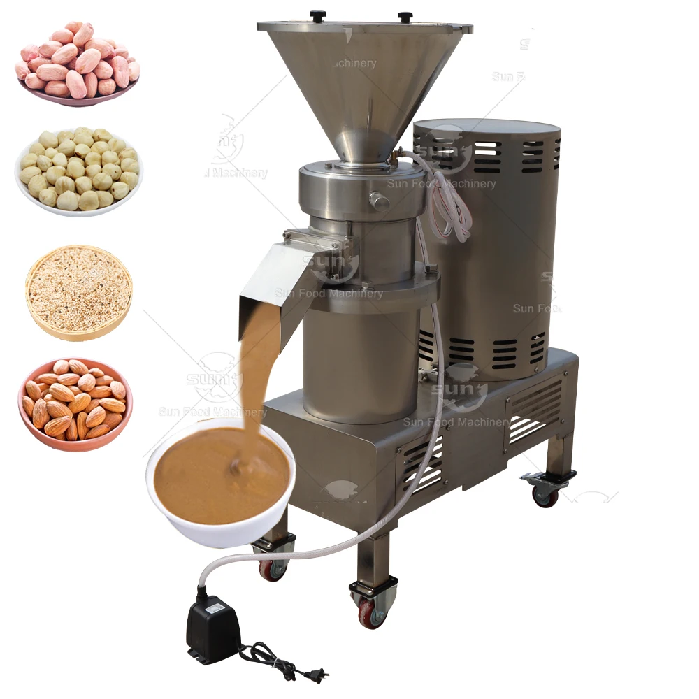 Hot sale food grade stainless steel nut paste colloid mill sesame sauce tahini grinder peanut butter making machine