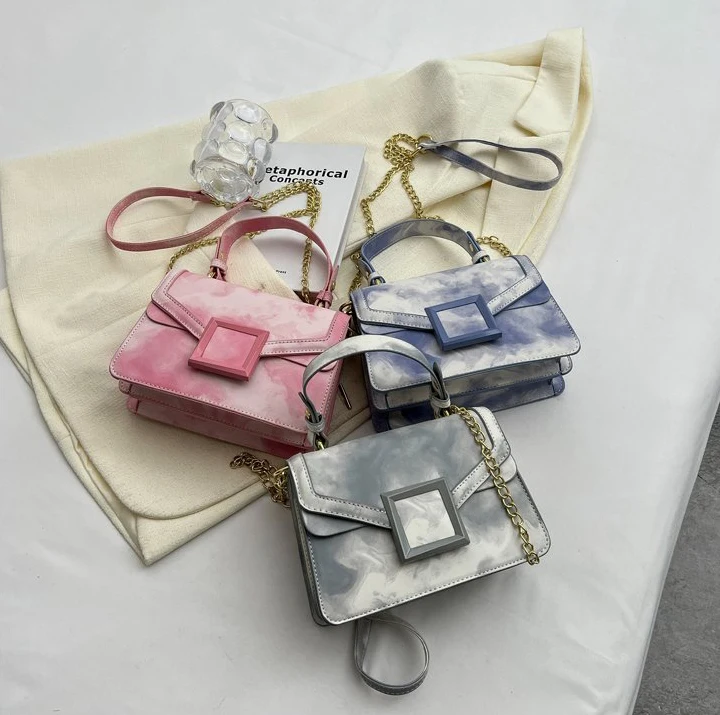 Factory direct sale PU Leather Women Fashion Bags Ladies Trendy Crossbody Handbags Wholesale Girls Tie Dye Purse And Handbags