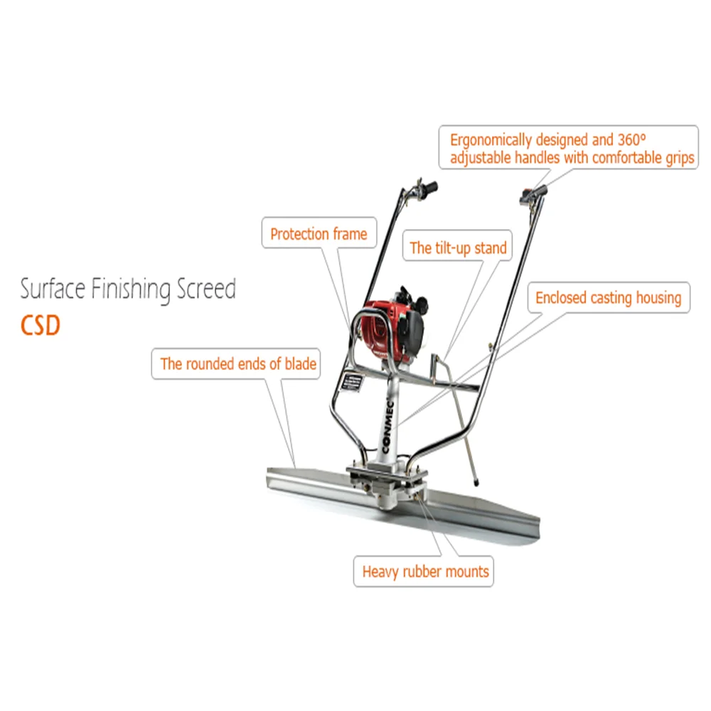 Conmec Concrete Poker Vibrator Poker Petrol Engine Amplitude Frequency Flexible Hose Vibrating-level Ruler