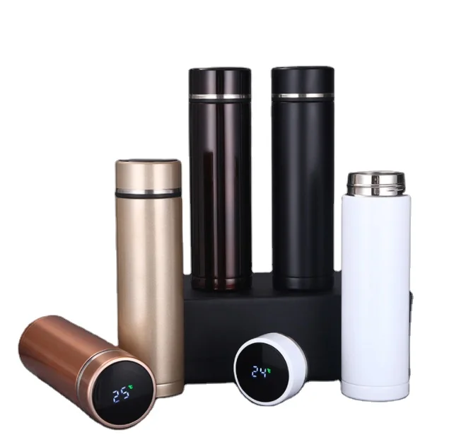500ml Stainless Steel Rubble Coated Sports Tumbler Wide Mouth Vacuum Insulated Water Bottle With Infuser