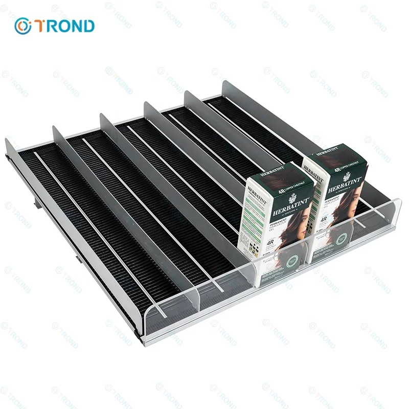 Spring Loaded Fridge Beverage Shelf Pusher Glide Width-adjustable Push Rod Slide Rail bottle drink shelf roller pusher storage