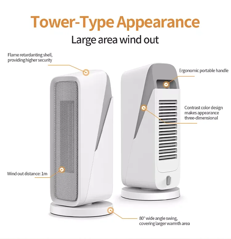 1500W Household Room Portable Electric Ptc Ceramic Fan Heater Mini Cartoon Portable Electric Fan Heater 220V