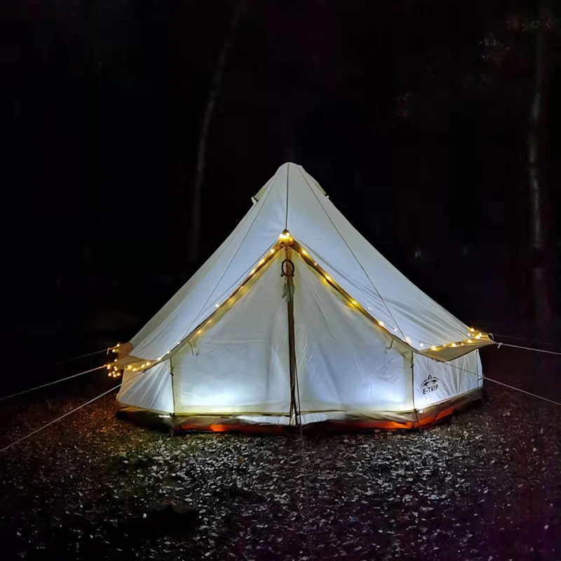 Waterproof Outdoor Camping Cotton Canvas Teepee Yurt Glamping Bell Tent