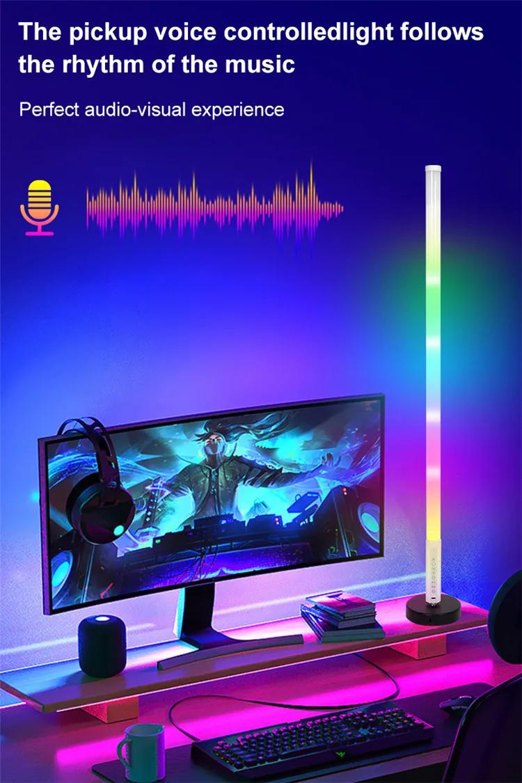 Hot Sale TL-130 Adjustable Color Tube Lights Led RGB Gaming Light Stick Disco Bar Stage Lighting