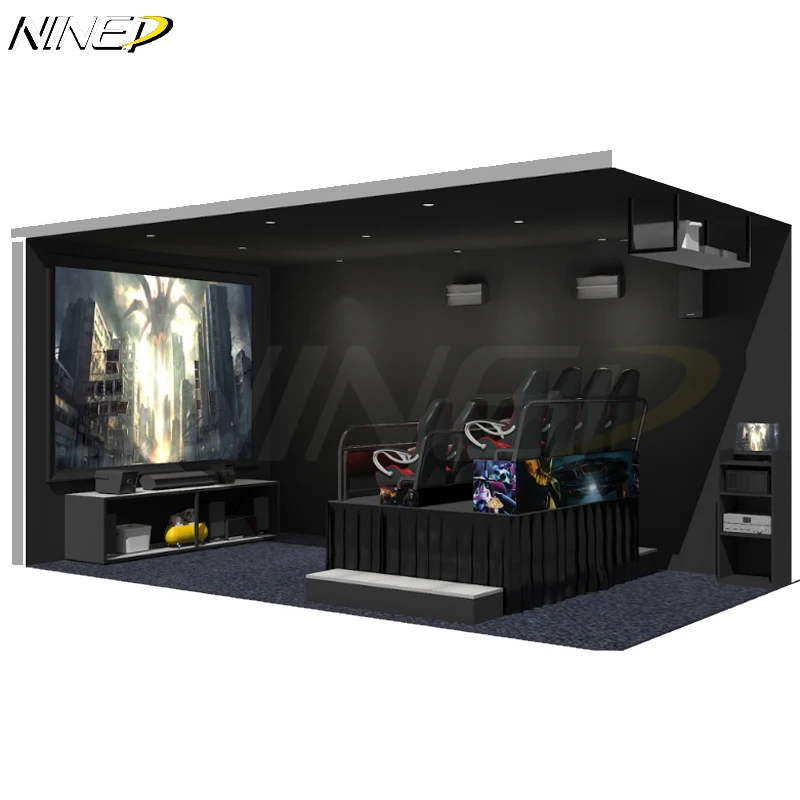 nined vr 5d virtual reality movie theater VR virtual game Six seater shopping mall VR machine