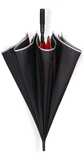 OEM Factory Production 30Inch 8K Double Layer Plastic Handle Strong Windproof Golf Umbrella