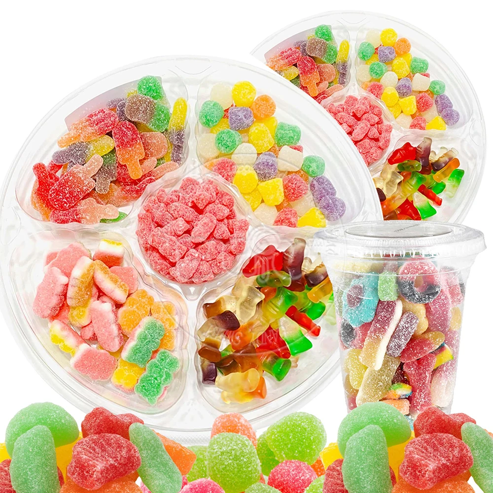 Custom private label assorted Peach ring shape fruit gummy candy in In Jar/bag/ pill bottle