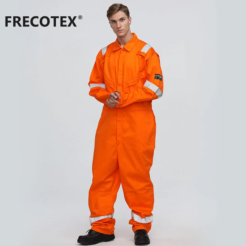 FRECOTEX 100% хлопок сварочный огнестойкий Электрический защитный спецодежды промышленный комбинезон