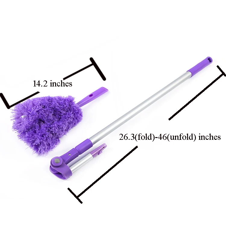 Telescopic Long handle Bendable Finger Microfiber Fan Ceiling Duster
