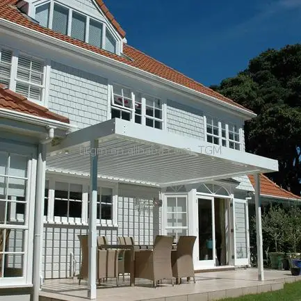 Automatic Aluminum Louvered Pergola with Sliding Shutters